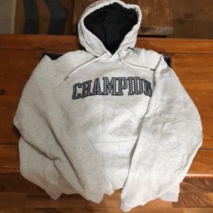 Large gray champion hoodie only worn a few times great condition